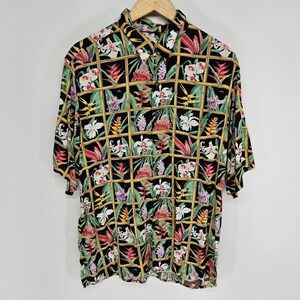 Reyn Spooner Miles Collection Hawaiian Shirt Mens‎ L Floral Tropical Button Up